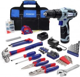 Tool kit for 12V cordless drill WORKPRO